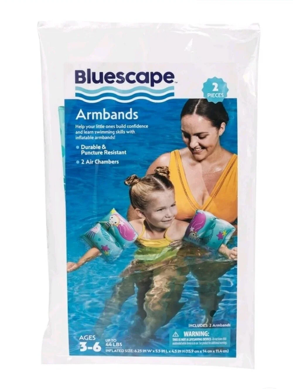 Kids Inflatable Armbands - Teal & Purple. T24